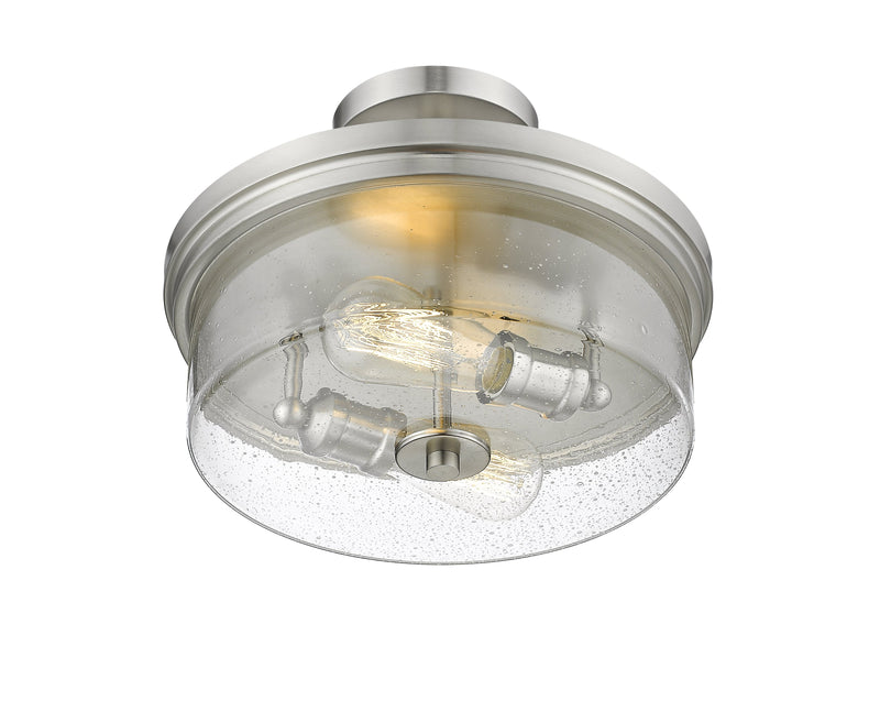 Bohin 2 Light 13" Semi Flush Mount in Brushed Nickel