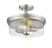 Bohin 2 Light 13" Semi Flush Mount in Brushed Nickel