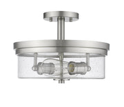 Bohin 2 Light 13" Semi Flush Mount in Brushed Nickel