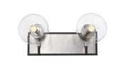 Parsons 2 Light 16" Vanity in Matte Black + Brushed Nickel