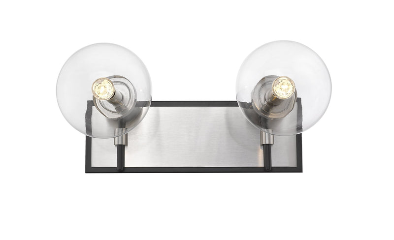 Parsons 2 Light 16" Vanity in Matte Black + Brushed Nickel