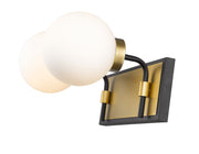 Parsons 2 Light 16" Vanity in Matte Black + Olde Brass