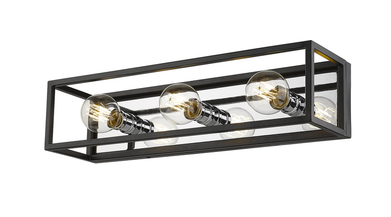Kube 3 Light 23.5" Vanity in Matte Black + Chrome