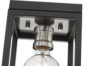 Kube 1 Light 5.75" Flush Mount in Matte Black + Brushed Nickel