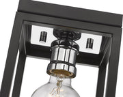 Kube 1 Light 5.75" Flush Mount in Matte Black + Chrome