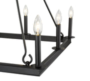 Barclay 8 Light 26" Chandelier in Matte Black