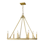 Barclay 8 Light 26" Chandelier in Olde Brass
