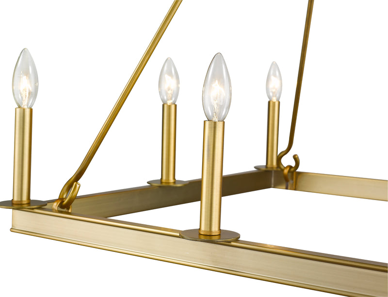 Barclay 8 Light 26" Chandelier in Olde Brass