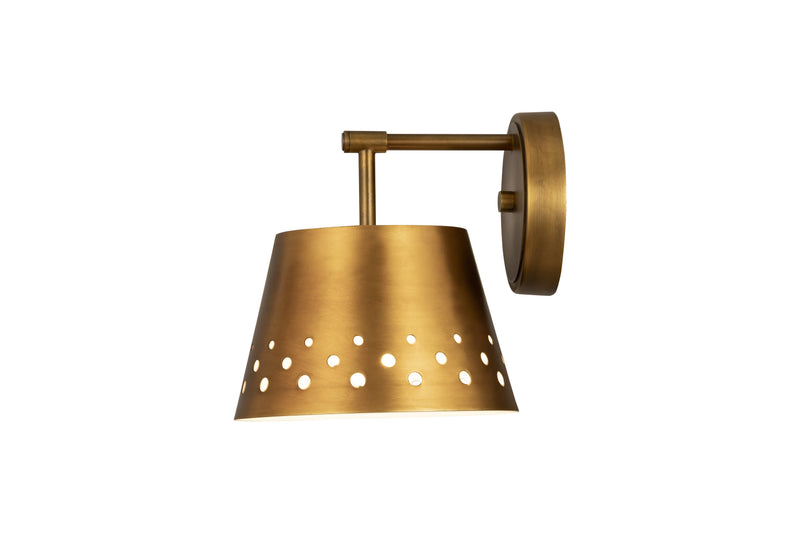 Katie 1 Light 8" Wall Sconce in Rubbed Brass