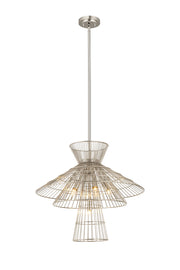 Alito 6 Light 25" Pendant in Polished Nickel