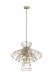 Alito 6 Light 25" Pendant in Polished Nickel