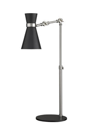 Soriano 1 Light 13.75" Table Lamp in Matte Black + Brushed Nickel