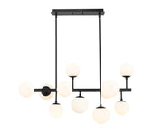 Midnetic 11 Light 38.25" Linear Pendant in Matte Black