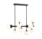 Midnetic 11 Light 38.25" Linear Pendant in Matte Black