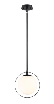 Midnetic 1 Light 8" Pendant in Matte Black