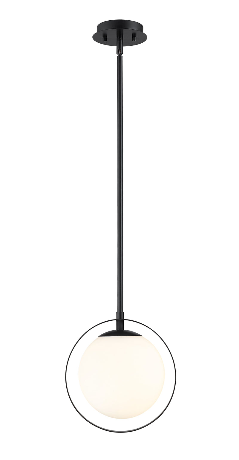Midnetic 1 Light 8" Pendant in Matte Black