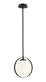 Midnetic 1 Light 8" Pendant in Matte Black