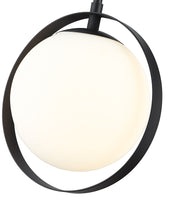 Midnetic 1 Light 8" Pendant in Matte Black