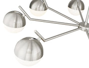 Realm Sphere 8 Light 44" Chandelier in Brushed Nickel