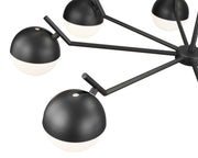 Realm Sphere 8 Light 44" Chandelier in Matte Black