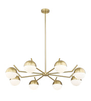 Realm Sphere 8 Light 44" Chandelier in Modern Gold
