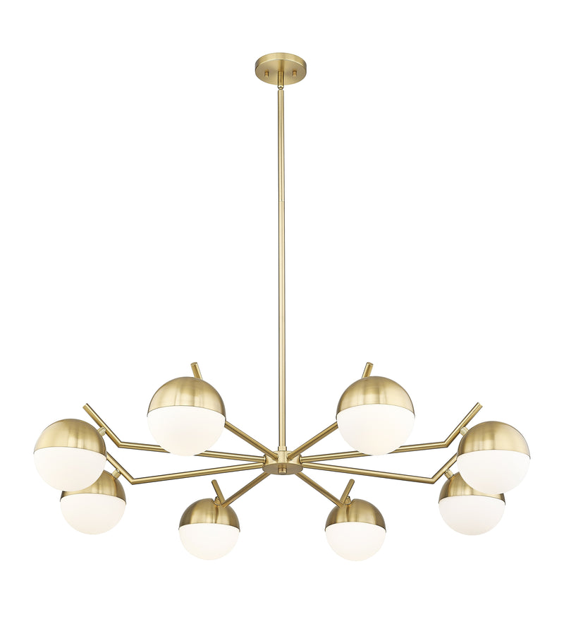 Realm Sphere 8 Light 44" Chandelier in Modern Gold