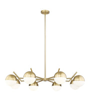 Realm Sphere 8 Light 44" Chandelier in Modern Gold