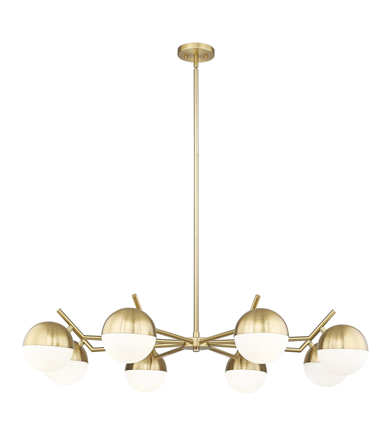 Realm Sphere 8 Light 44" Chandelier in Modern Gold