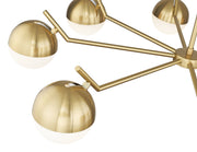 Realm Sphere 8 Light 44" Chandelier in Modern Gold