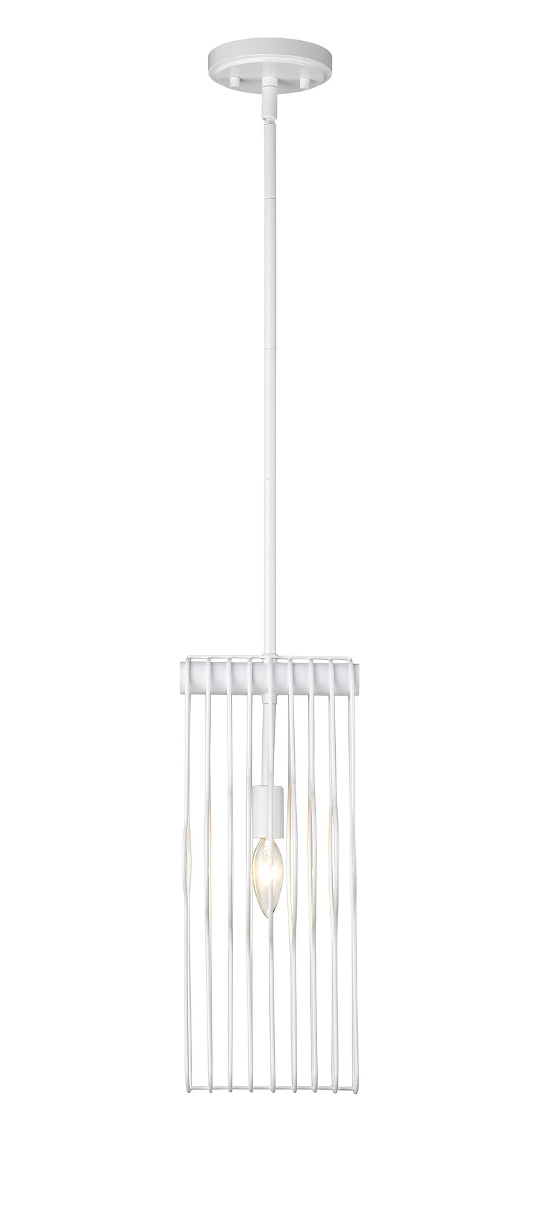 Contour 1 Light 7" Pendant in White