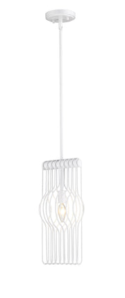 Contour 1 Light 7" Pendant in White
