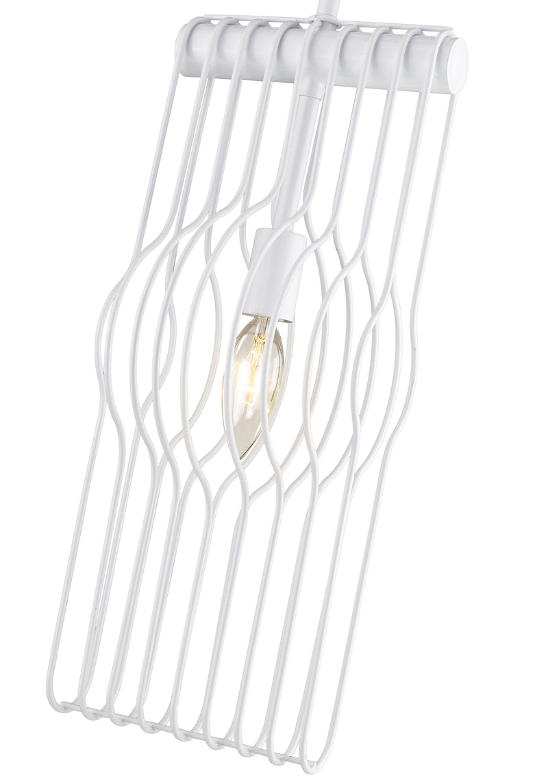 Contour 1 Light 7" Pendant in White