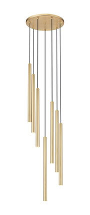 Forest 7 Light 18" Pendant, 23.75" Tall in Modern Gold