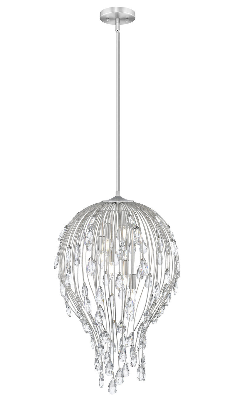 Gabriella 6 Light 18" Pendant in Brushed Nickel