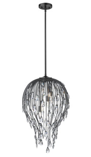 Gabriella 6 Light 18" Pendant in Matte Black