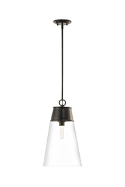 Wentworth 1 Light 11.5" Pendant in Matte Black