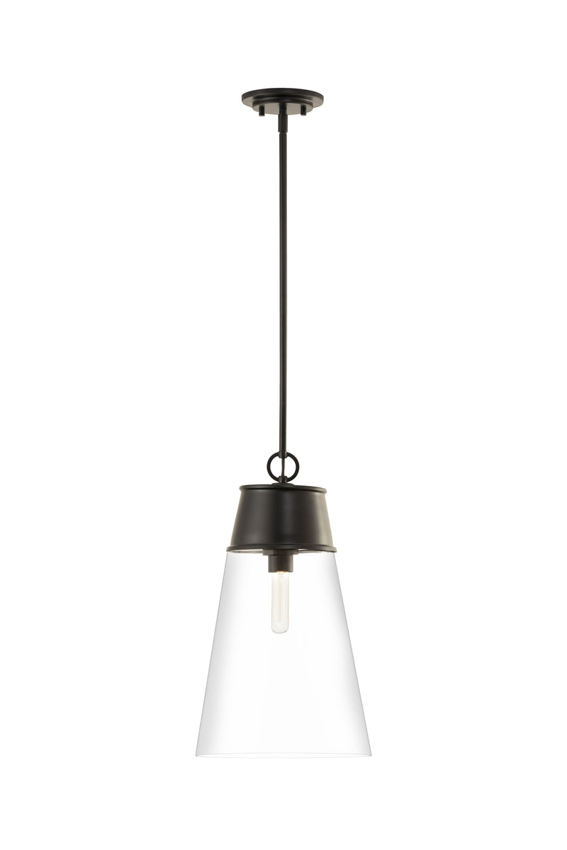 Wentworth 1 Light 11.5" Pendant in Matte Black