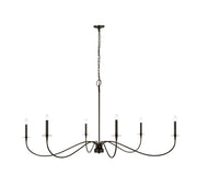 Arrington 6 Light 63" Chandelier in Matte Black