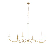 Arrington 6 Light 63" Chandelier in Rubbed Brass