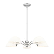 Breton 5 Light 33" Chandelier in Brushed Nickel