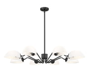 Breton 8 Light 46" Chandelier in Matte Black