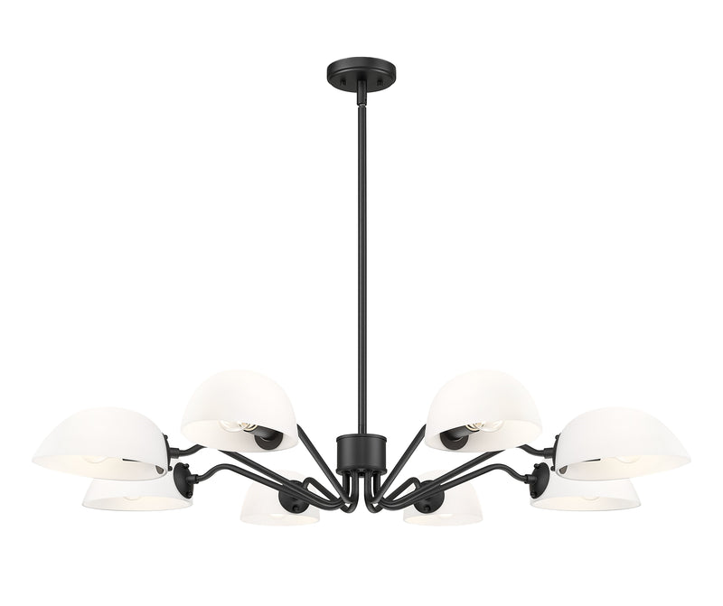 Breton 8 Light 46" Chandelier in Matte Black