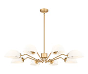 Breton 8 Light 46" Chandelier in Modern Gold