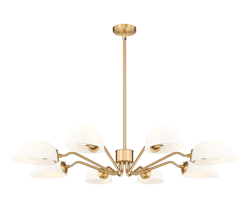 Breton 8 Light 46" Chandelier in Modern Gold