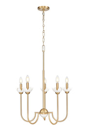 Allistair 5 Light 24" Chandelier in Modern Gold