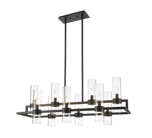Datus 10 Light 42.5" Linear Pendant in Matte Black