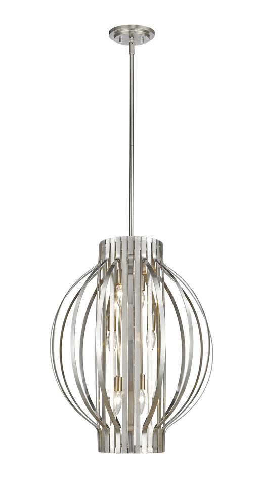 Moundou 6 Light 20" Pendant in Brushed Nickel