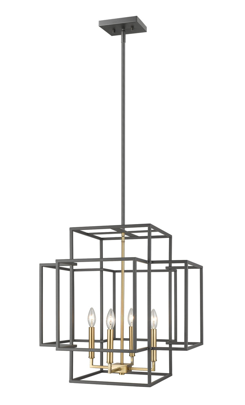 Titania 4 Light 22" Chandelier in Bronze + Olde Brass
