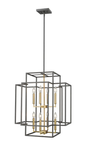Titania 8 Light 22" Chandelier in Bronze + Olde Brass