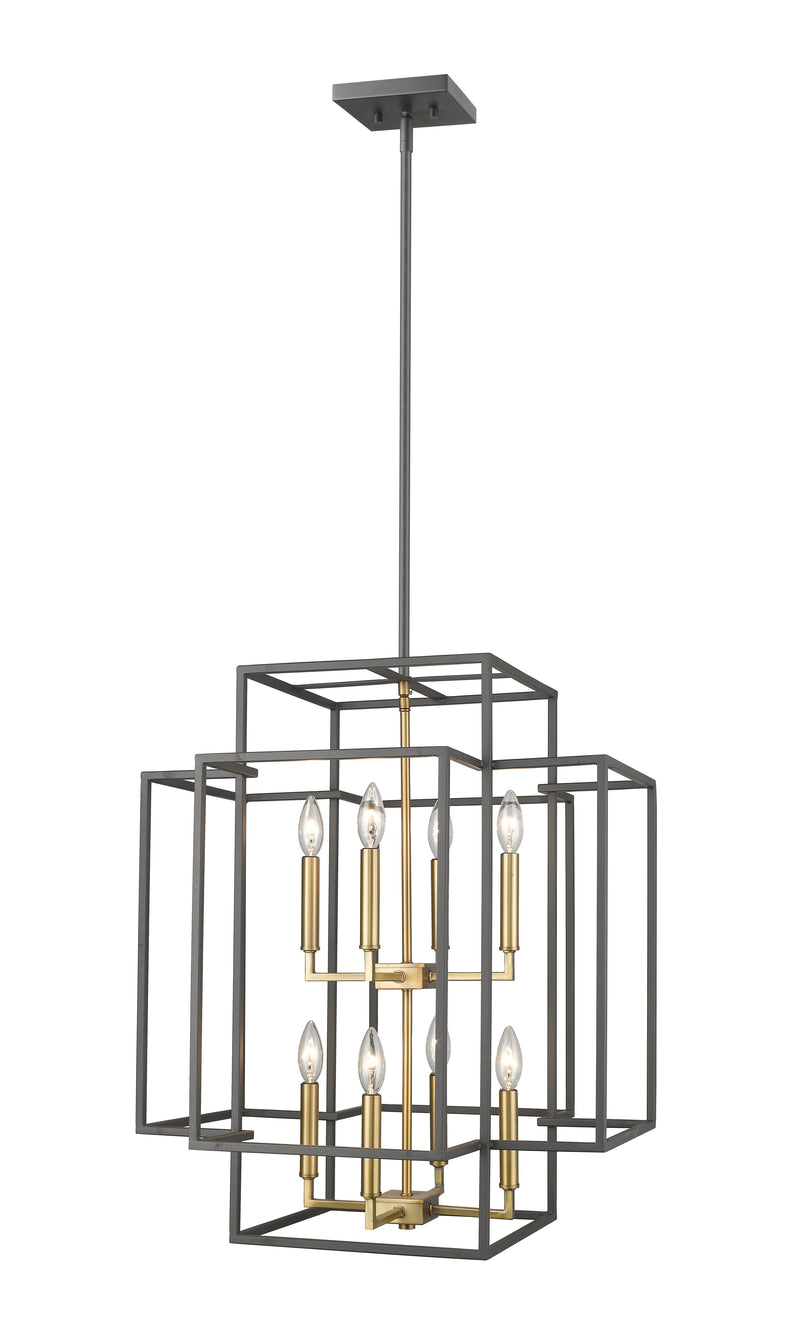 Titania 8 Light 22" Chandelier in Bronze + Olde Brass